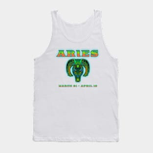 Aries 9b Blue Tank Top